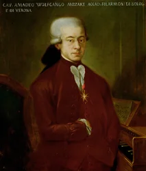 Porträt von Wolfgang Amadeus Mozart (1756-91) nach 1770